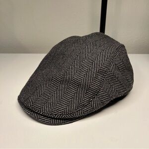 Boston Scally Co Hat Cap XS Gray Chevron Wool Peaky Blinders Irish Newsboy Retro